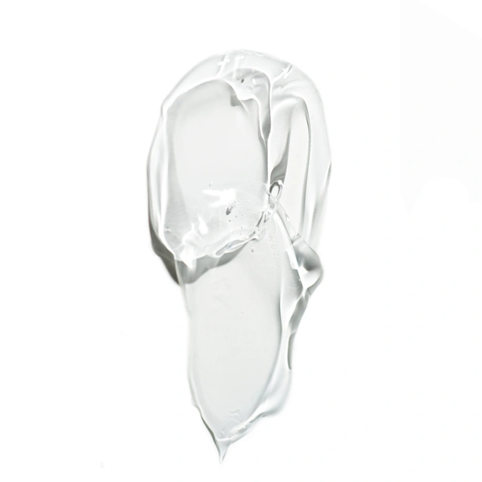 Liquid gel smear isolated on white background.