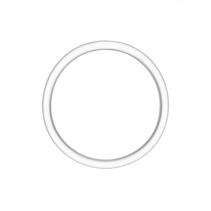 Diaphragm vaginal contraceptive ring isolated on white, top view
